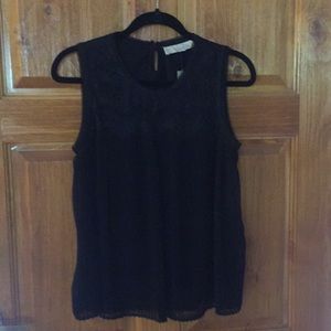Sleeveless, chiffon top by LOFT.